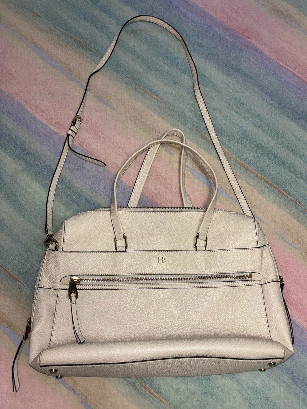 Henri Bendel Noho Briefcase Black Leather Laptop Bag